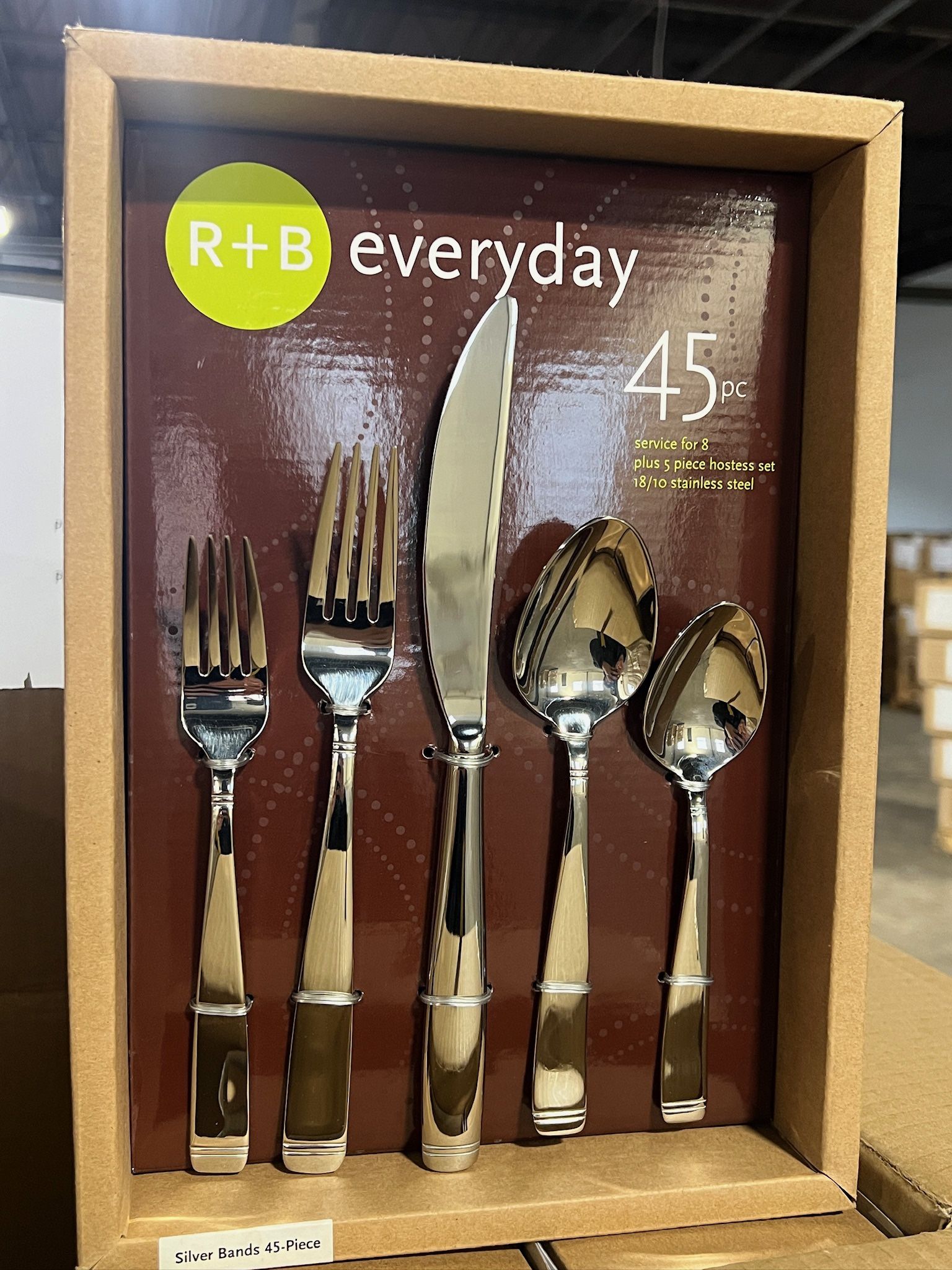 Reed & Barton EveryDay Addison 45-Piece Stainless-Steel Flatware Set, Service for 8