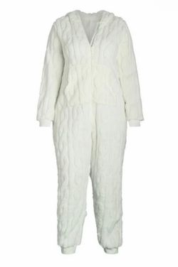 Fluffy fleece jumpsuit