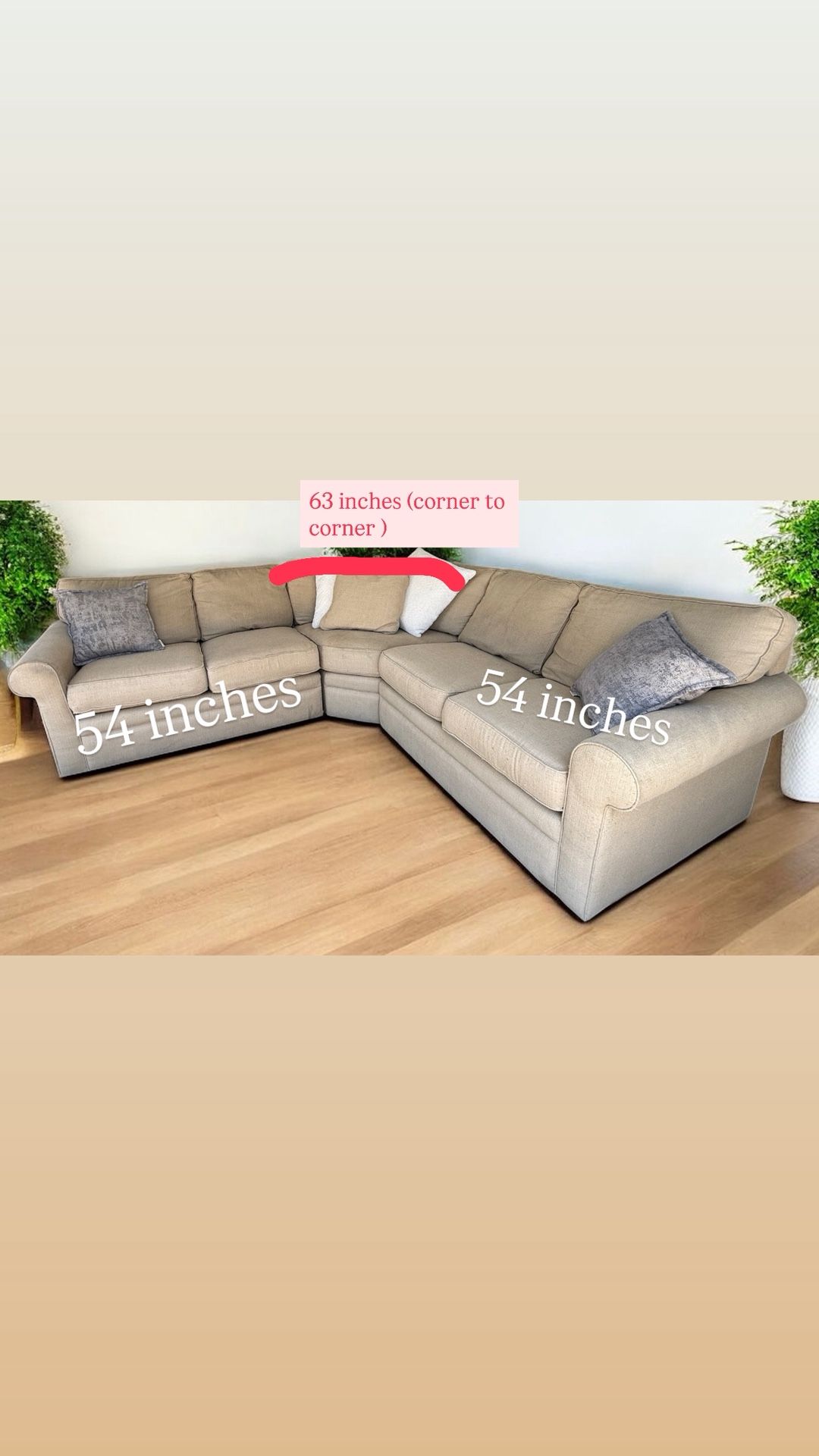 Beige Sectional Couch Lazy Boy