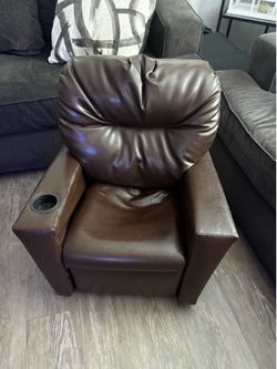 Kids Leather recliner chair