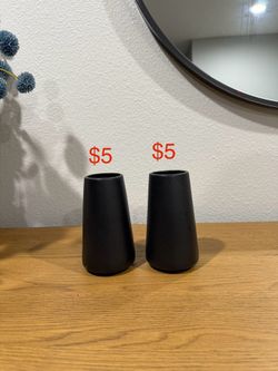 Black Small Vases Home Decor ($5 Each) 