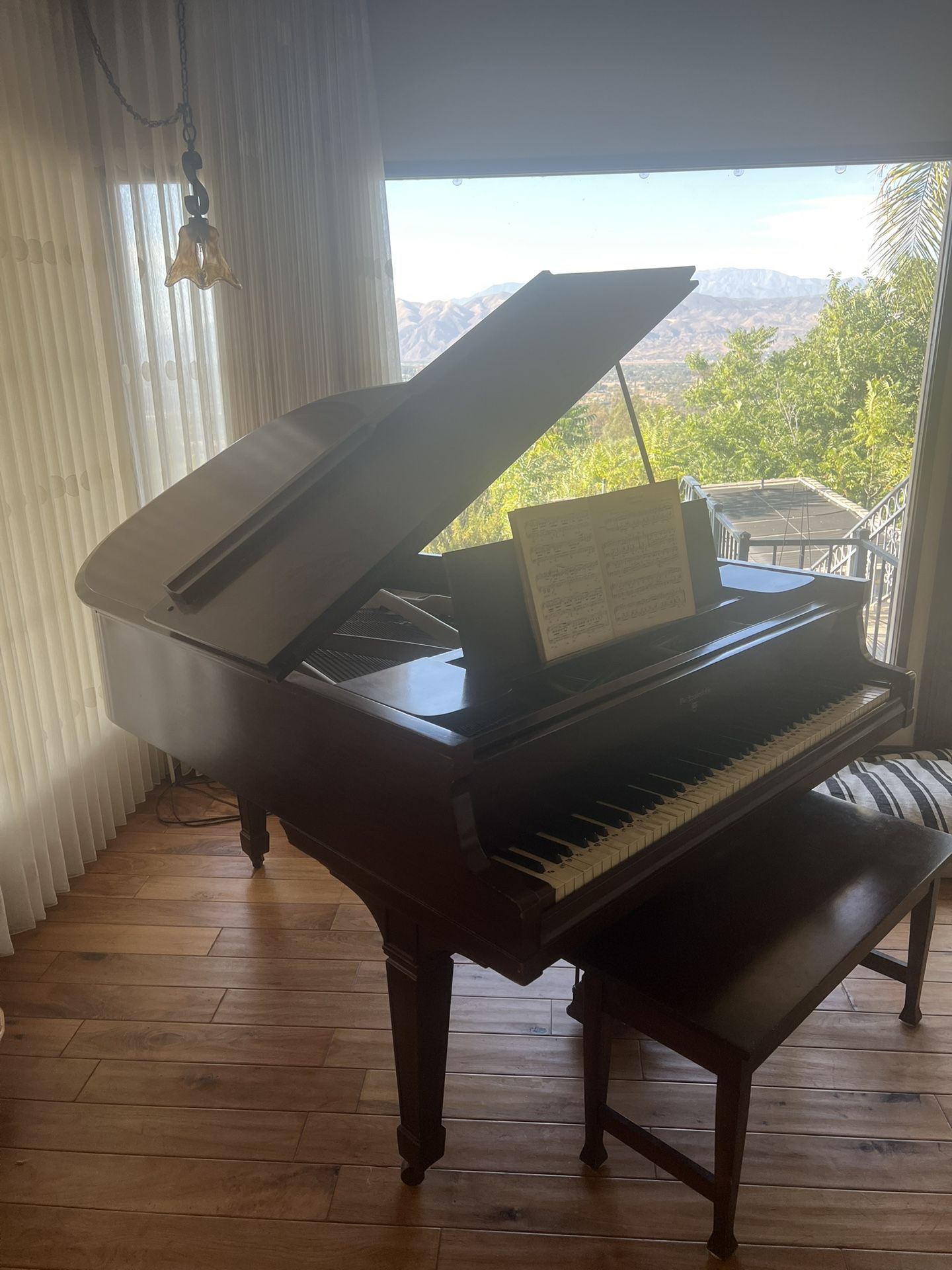 Knabe Historic Mini-Grand Piano Satin Dark Oak