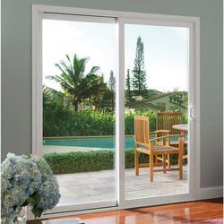 Milgard V400 Tuscany Series 92" x 93.5"  Jamb White Vinyl Left-hand Sliding Patio Door