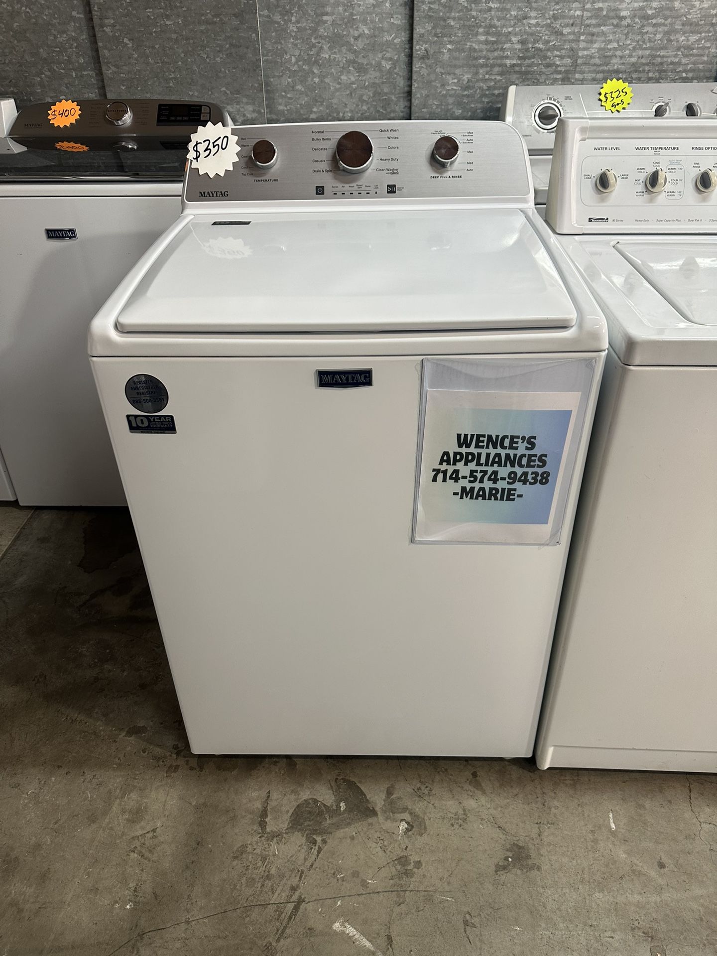WHITE MAYTAG TOP LOAD WASHER