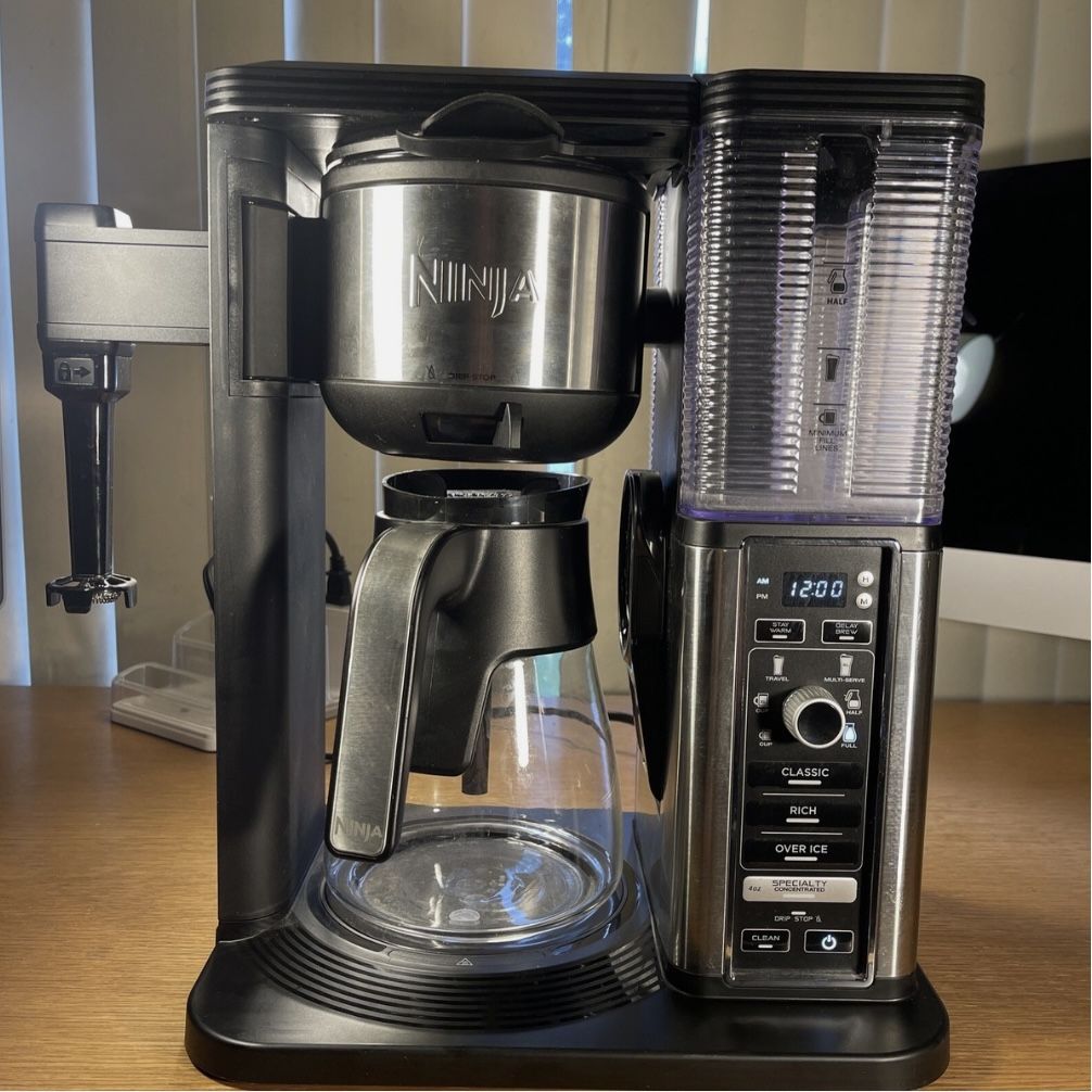 Ninja Hot & Iced Coffee Maker w/ Frother & Glass Carafe