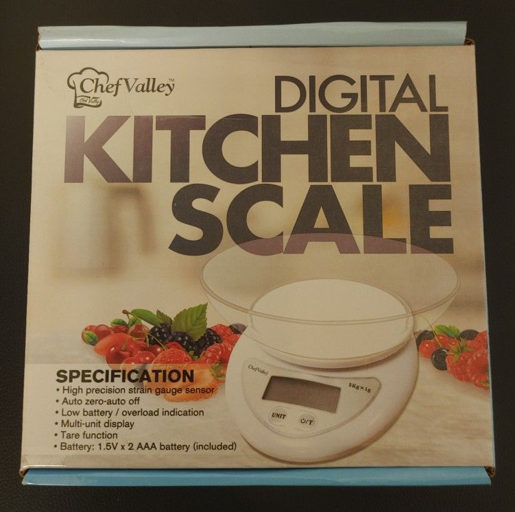 Weight Food Scale Smart Digital Kitchen Scale with Detachable Bowl 5KG X 1g, Weight Grams and Ounces for Coffee, Baking, Cooking
