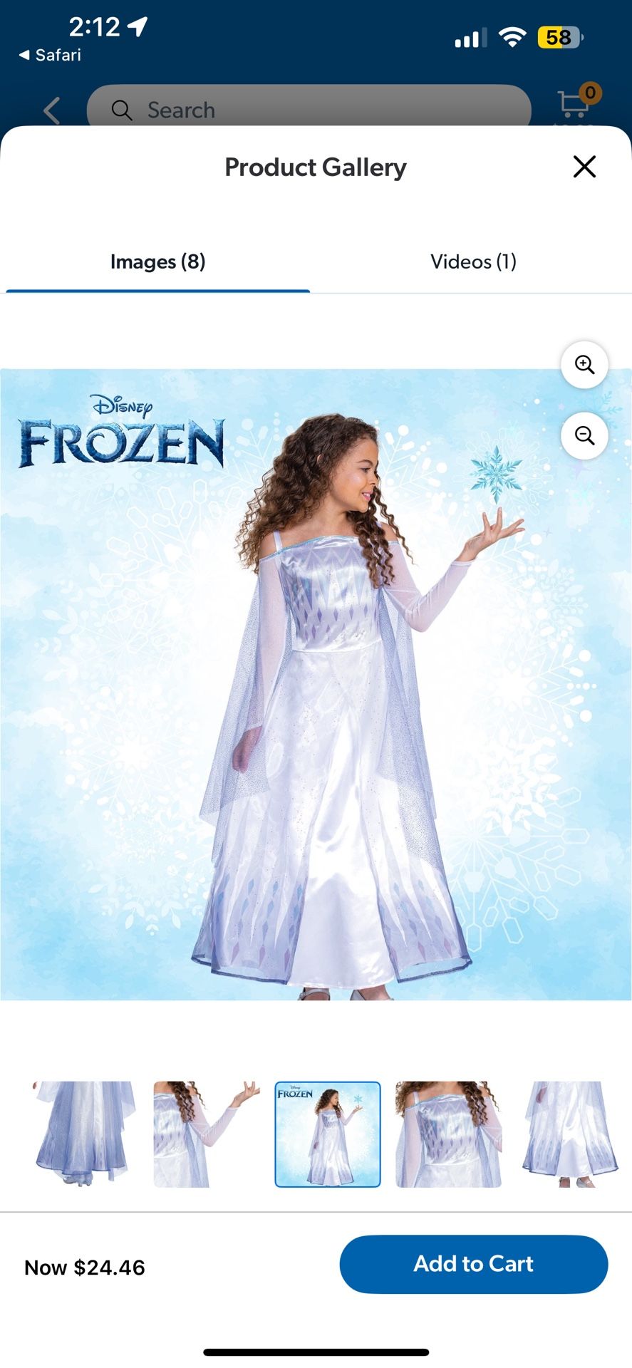 Frozen Elsa Costume Dress
