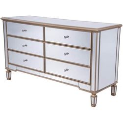 Elegant Decor Contempo 6 Mirrored Dresser