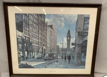 Painting Of Robert Addisons Printing House Row 