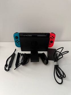Nintendo Switch V2 Console Bundle – Dock, Charger & Neon Joy-Cons