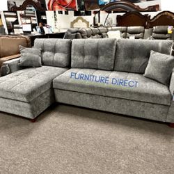 Gorgeous Gray Fabric Sleeper Sofa Sectional Couch Now 65% Off For Pre-Black Friday Sale