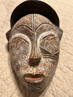 Carved Wooden Punu African Mask
