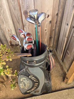 Golf Clubs  Set With Vintage Bag