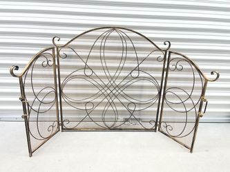 Modern Made Tri Fold Metal Framed Fireplace Doors