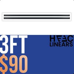 HVAC LINEAR 2 slot diffusers 1FT White AC Linear Vent for MODERN houses