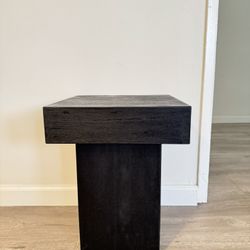 Black Square Small End Table - Burke Decor