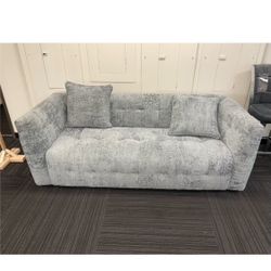 Brand New Super Plush Silver Gray Chenille Soft Dream Sofa  Like A Huge Pillow 