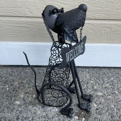 Metal Dog Welcome Sign
