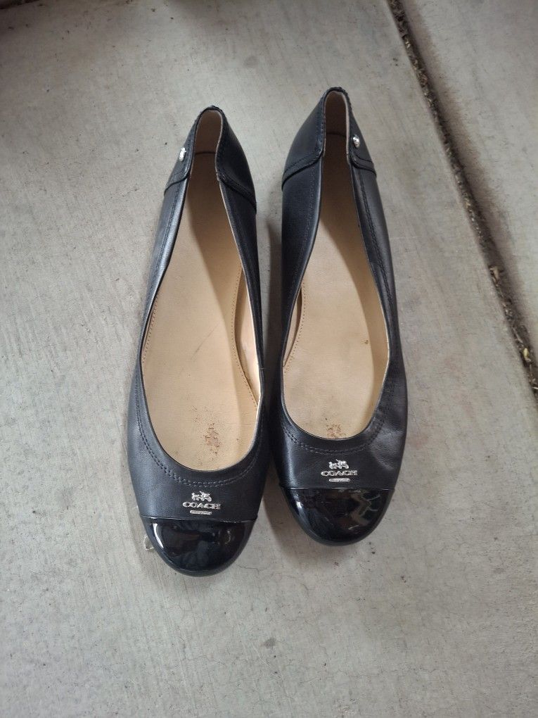 Coach Chelsea Black Ballet Flats