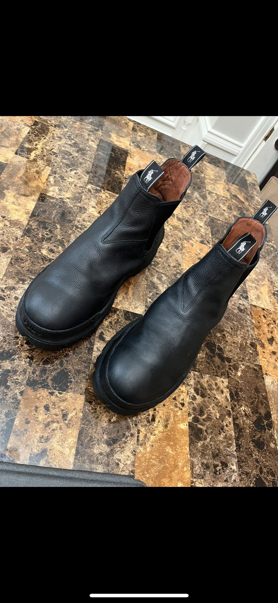 Polo Ralph Lauren Men’s Chelsea Boots – Black Leather