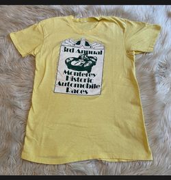 3rd Annual 1976 Monterey Historic Automobile Races Leguna Seca T Shirt S RARE