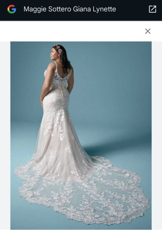 Wedding Dress, Size 22 New $500