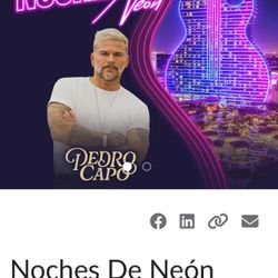 Taquilla Para Noches De Neón Pedro  Capó - Hollywood  FL  Oct 24