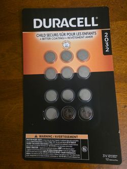Duracell CR2032 3V Lithium Batteries 12-Pack