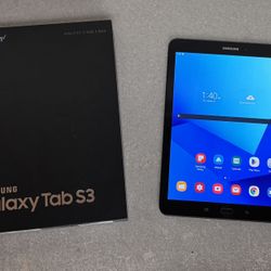 Excellent Samsung Galaxy Tab S3 9.7" T827V  32GB Black Wi-Fi + Unlocked Cellular Verizon