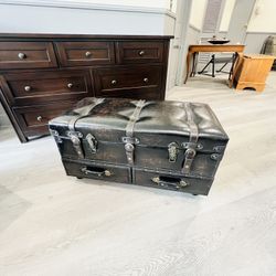 2 Dark Brown Ottomans with storage space inside