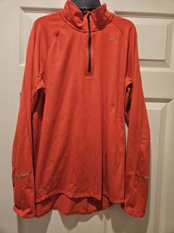 Nike Running Medium 1/4 Zip Orange/Red