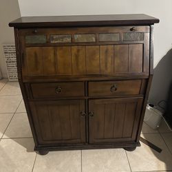 Dropleaf Laptop Desk In Dark Brown  
