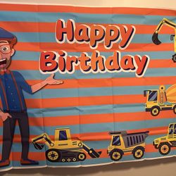 Blippi birthday Banner And Decorations And Cake Topper New