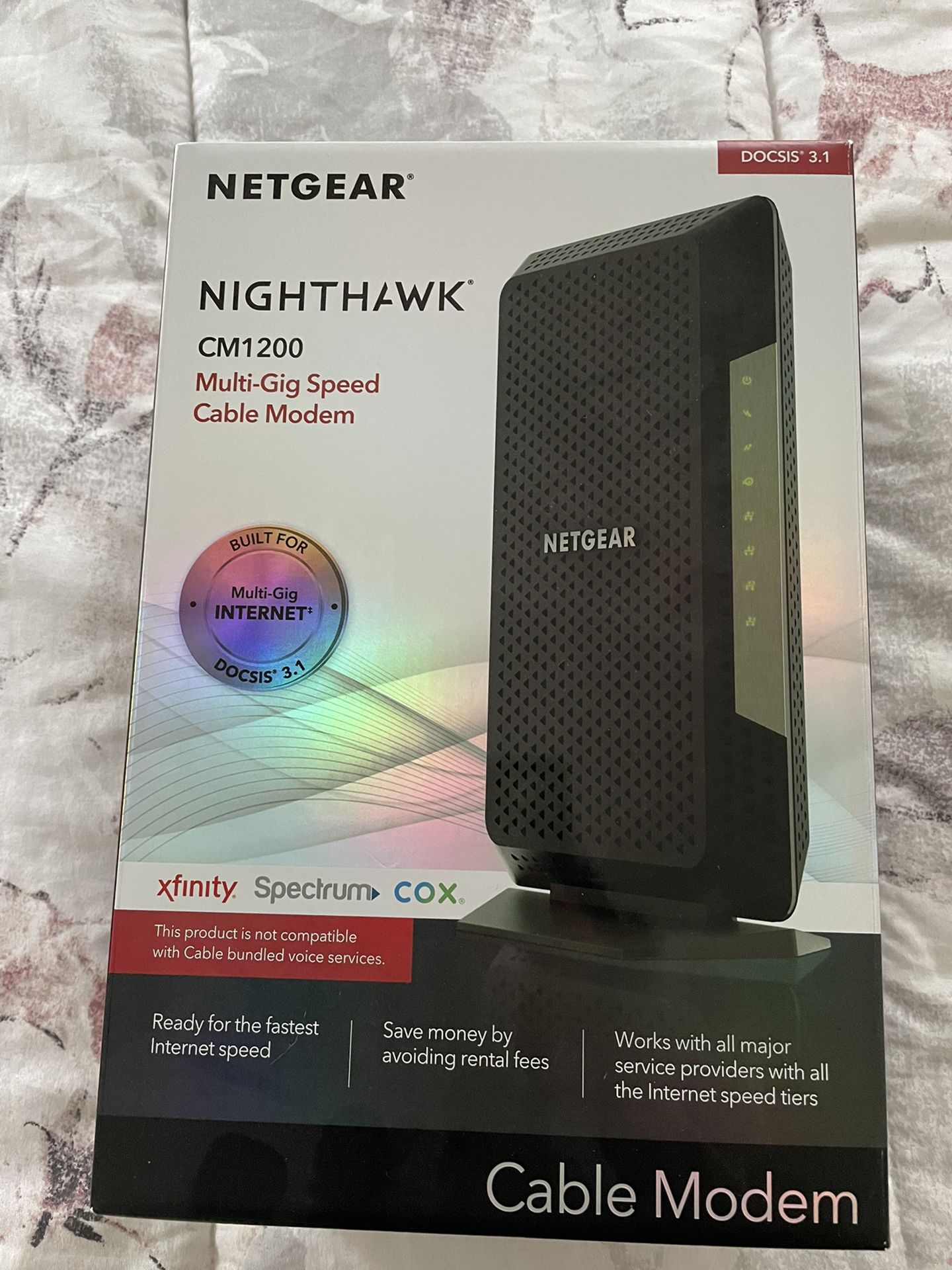 NWT Netgear Nighthawk CM 1200 Multi-Gig Speed Cable Modem