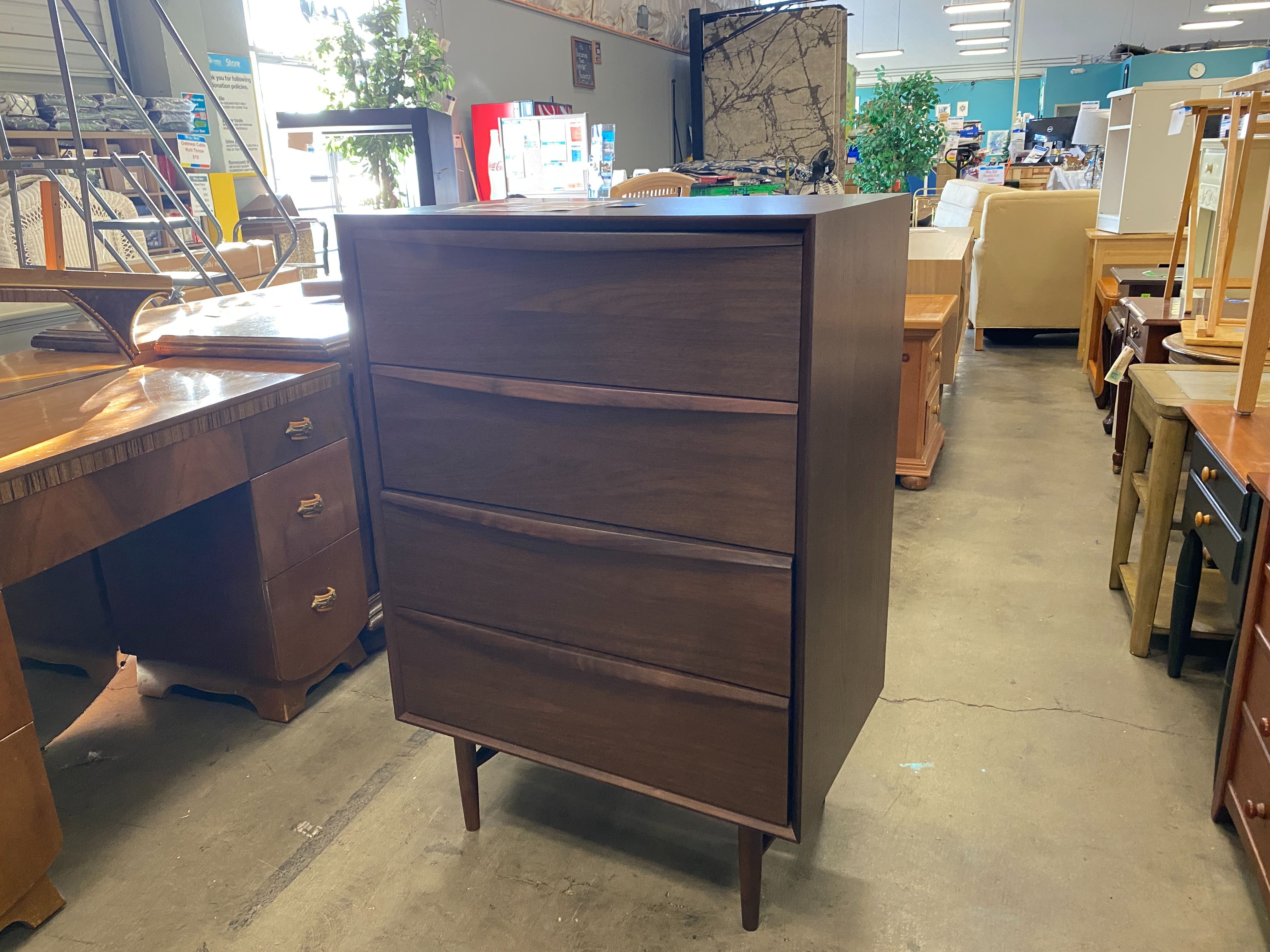 Article Lenia 4 Drawer Chest in Walnut