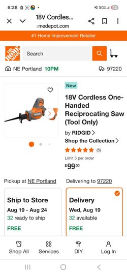 Right 18v One hand Reciprocating Saw