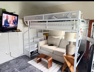 Mr rightone queen loft adult bed (mattress not included )
