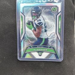 2025 Topps Aj Barner Seahawks Football Card Refractor #185 Rookie
