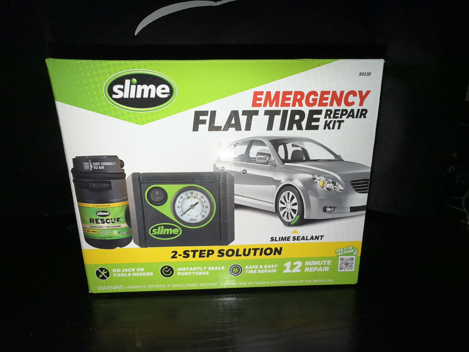 Slime Emergency Flat Tire Repair Kit 