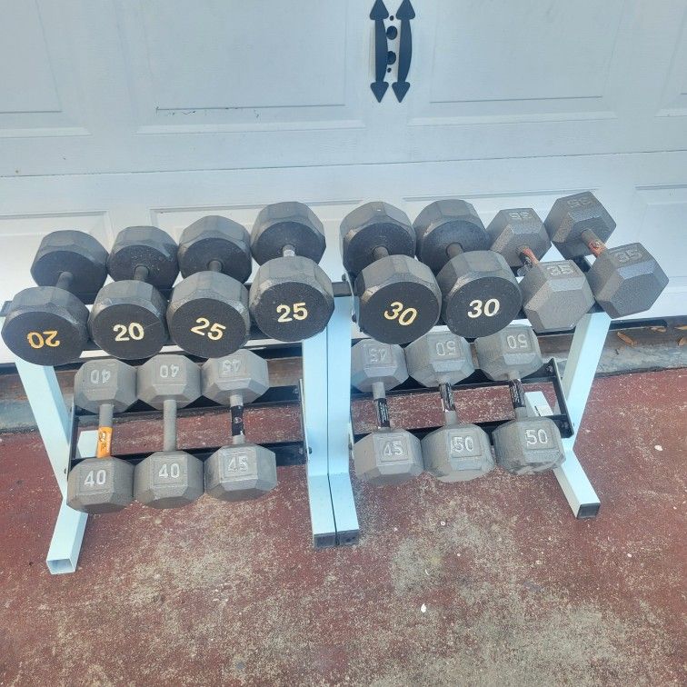Dumbbell Weights & Racks 490 Pounds of Weight Good Shape! for Sale in Clearwater, FL OfferUp