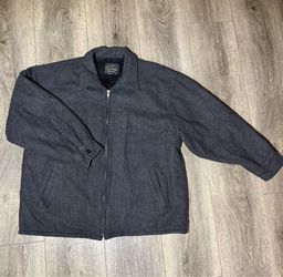 Cascade Dark Gray Wool Zip-Up Jacket