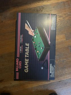 Mini Pool Table - 20-Inch Portable Tabletop Billiards Game with Cue Balls, Sticks, Chalk, Brush, and Triangle Rack