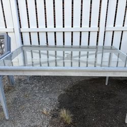 Metal Glass Table With 6 Chairs