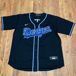 Los Angeles Dodgers Mookie Betts Black & Blue Stitched Jerseys