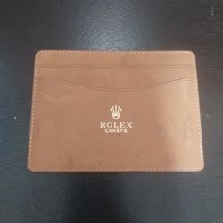 Real Rolex Leather Wallet