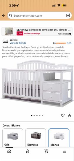 Sorelle Berkley Crib and Changing Table Combo