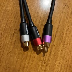 RCA Y-Cable Splitter Adaptor For Audio. Brand New 