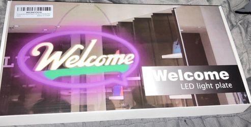 BRAND NEW IN BOX Motyeowe WELCOME Signs for Business, 16.9"*8.7" Open Closed Sign Business Door Motyeowe Open Signs for Business, 16.9"*8.7" Open Clos