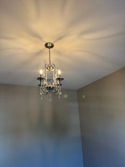 Set of 2 Crystal Candelabra Chandelier (bulb included)