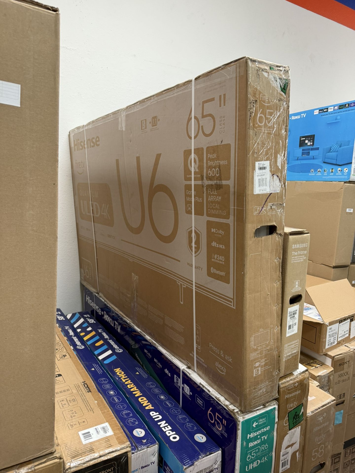 65” HISENSE ULED U6H 4K HDR SMART FIRE TV